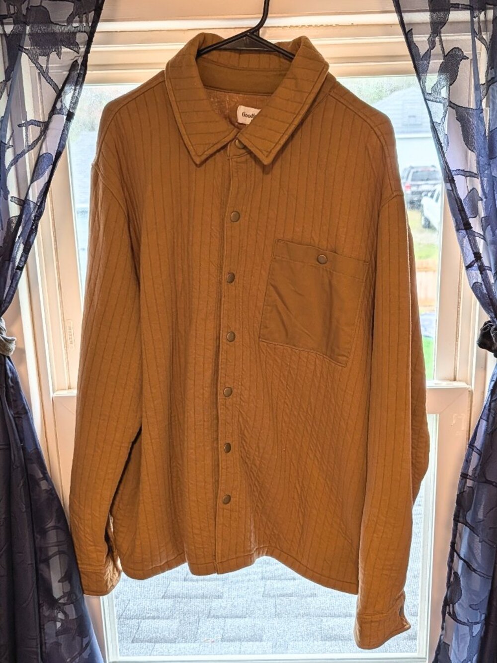 Goodfellow & Co Brown Quilted Soft Shirt Jacket‎ Size XL